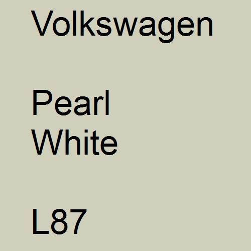 Volkswagen, Pearl White, L87.